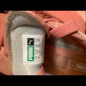 Puma suede pink shoes